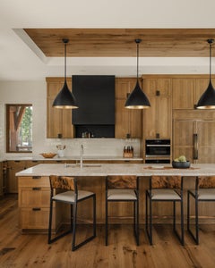 SHAKER Counter Stool by AMBROZIA, Brown Brindle Cowhide, Vinyl & Walnut