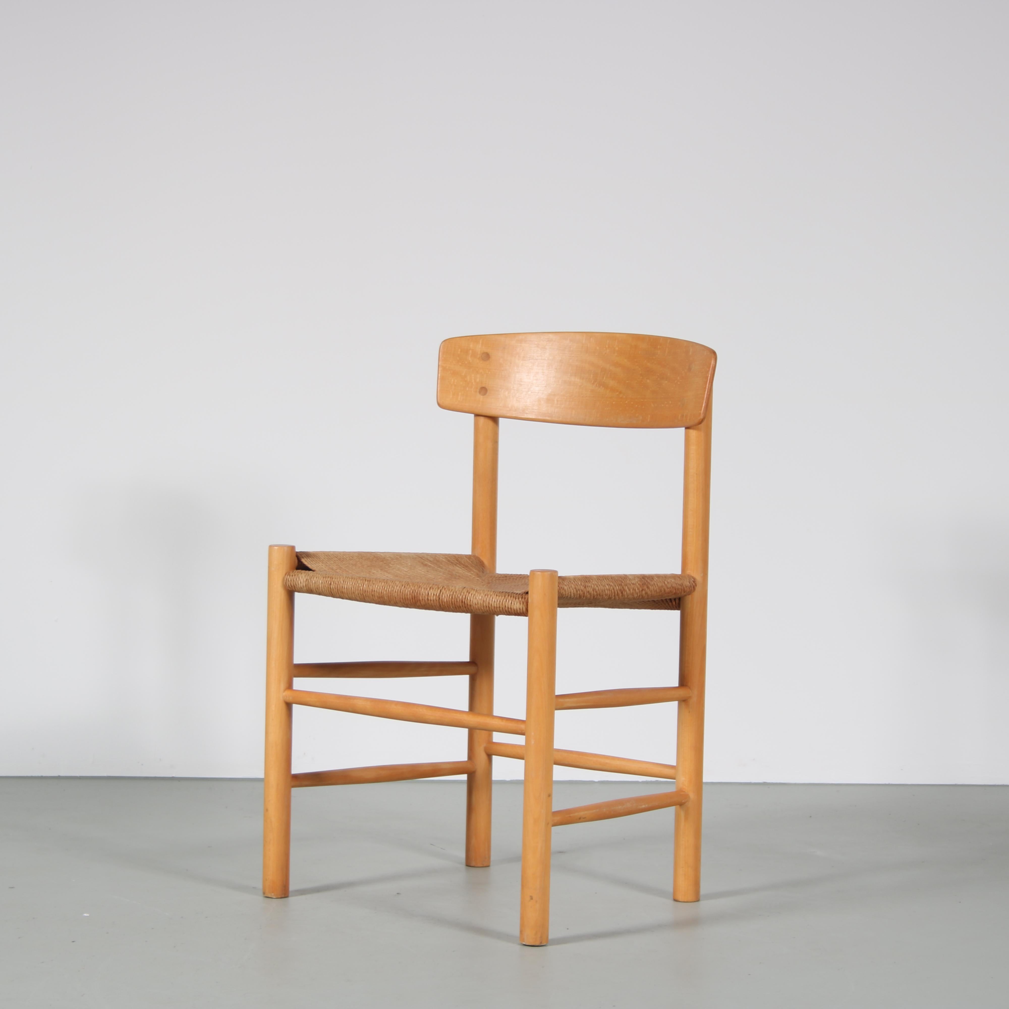 Danish “Shaker” Dining Chairs by Borge Mogensen for FDB Mobler, Denmark, 1960