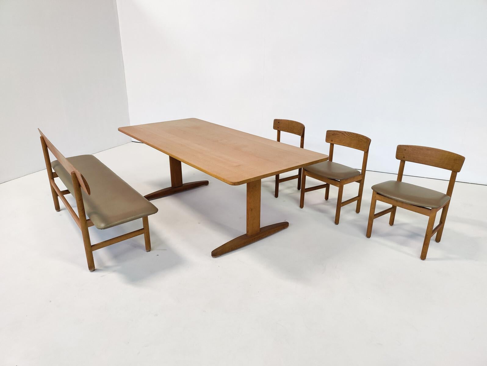 Shaker Dining Table by Børge Mogensen, Denmark, 1950s For Sale 2