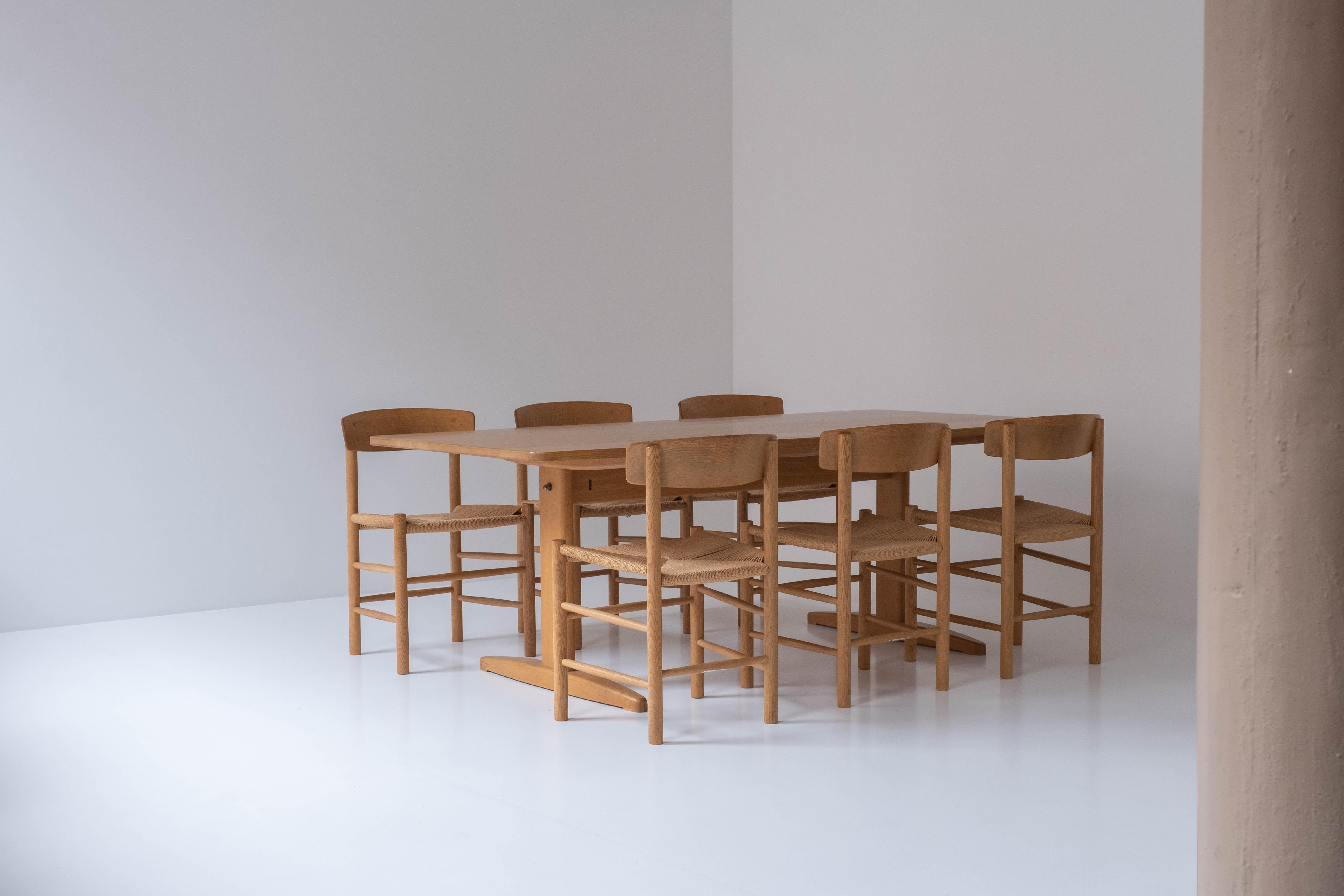 Shaker Dining Table by Børge Mogensen for Carl Madsen & Son, Denmark 1960s 7