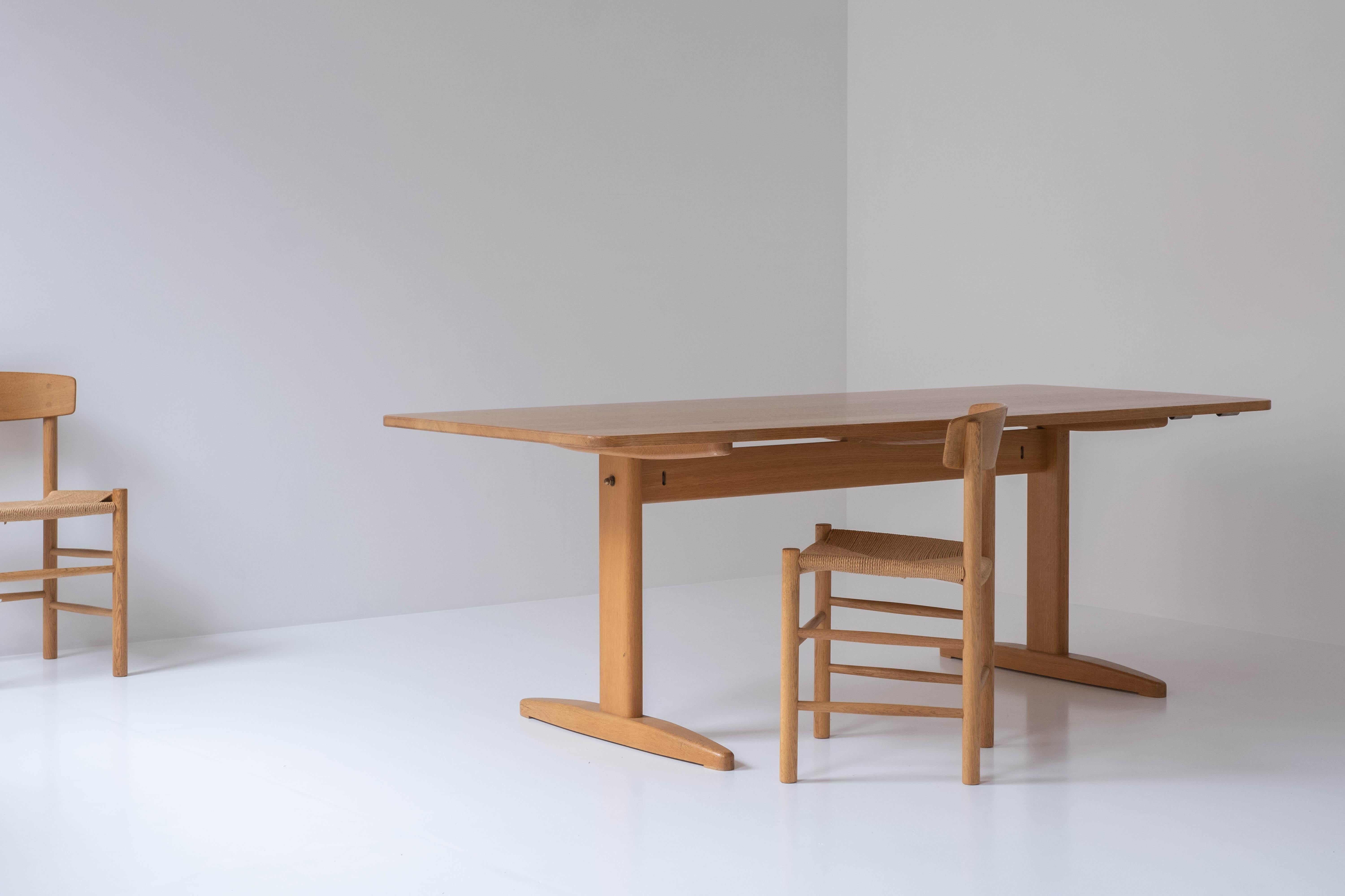 Shaker Dining Table by Børge Mogensen for Carl Madsen & Son, Denmark 1960s 8