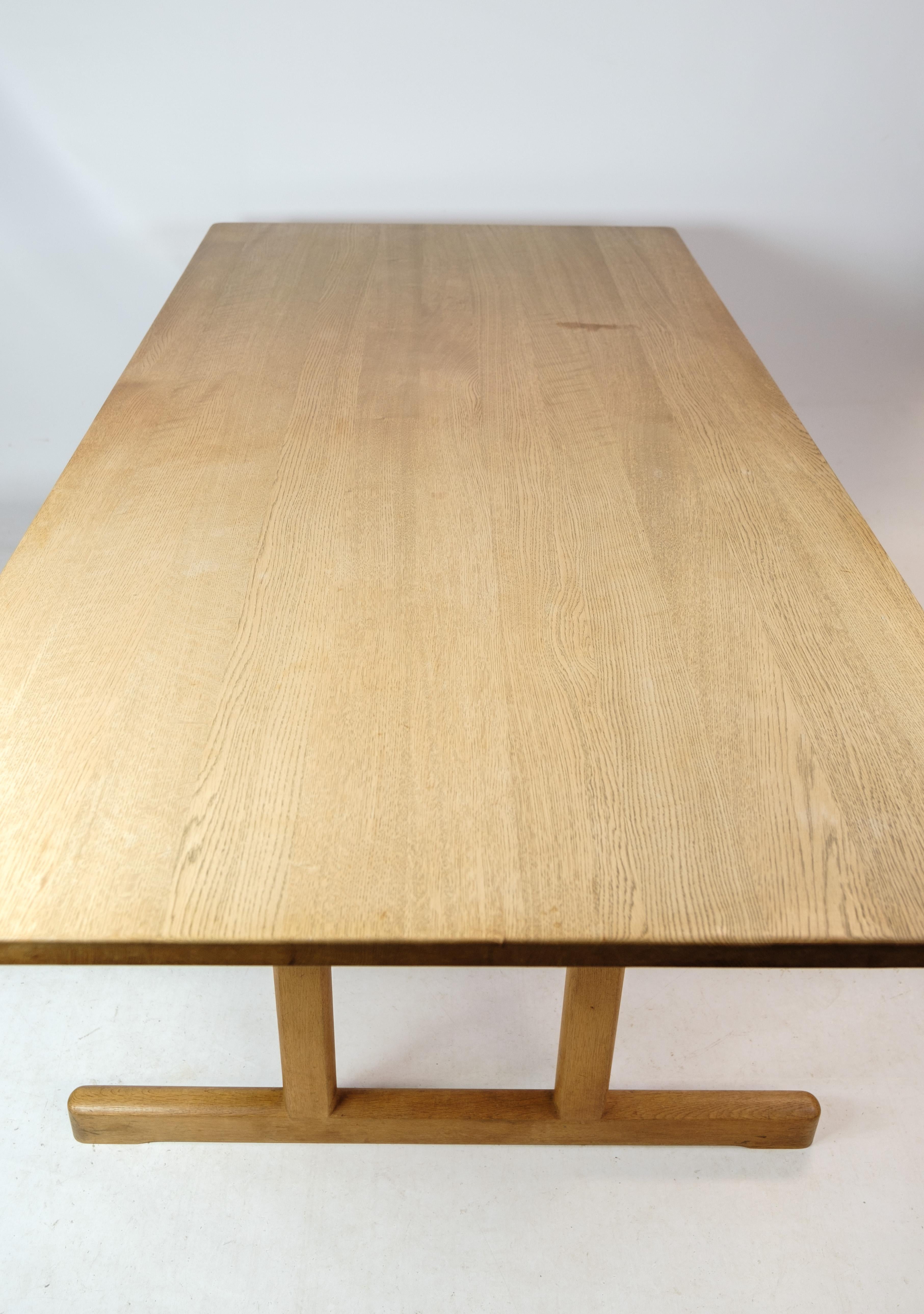 Shaker Dining Table, Model C18, Soap-Treated Oak, Børge Mogensen, 1960s For Sale 1