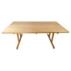 Table de salle à manger Shaker, modèle C18, chêne traité au savon, Børge Mogensen, années 1960