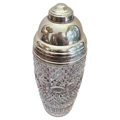 Shaker in 800 Silver and Lead Crystal, Italy, 1960s