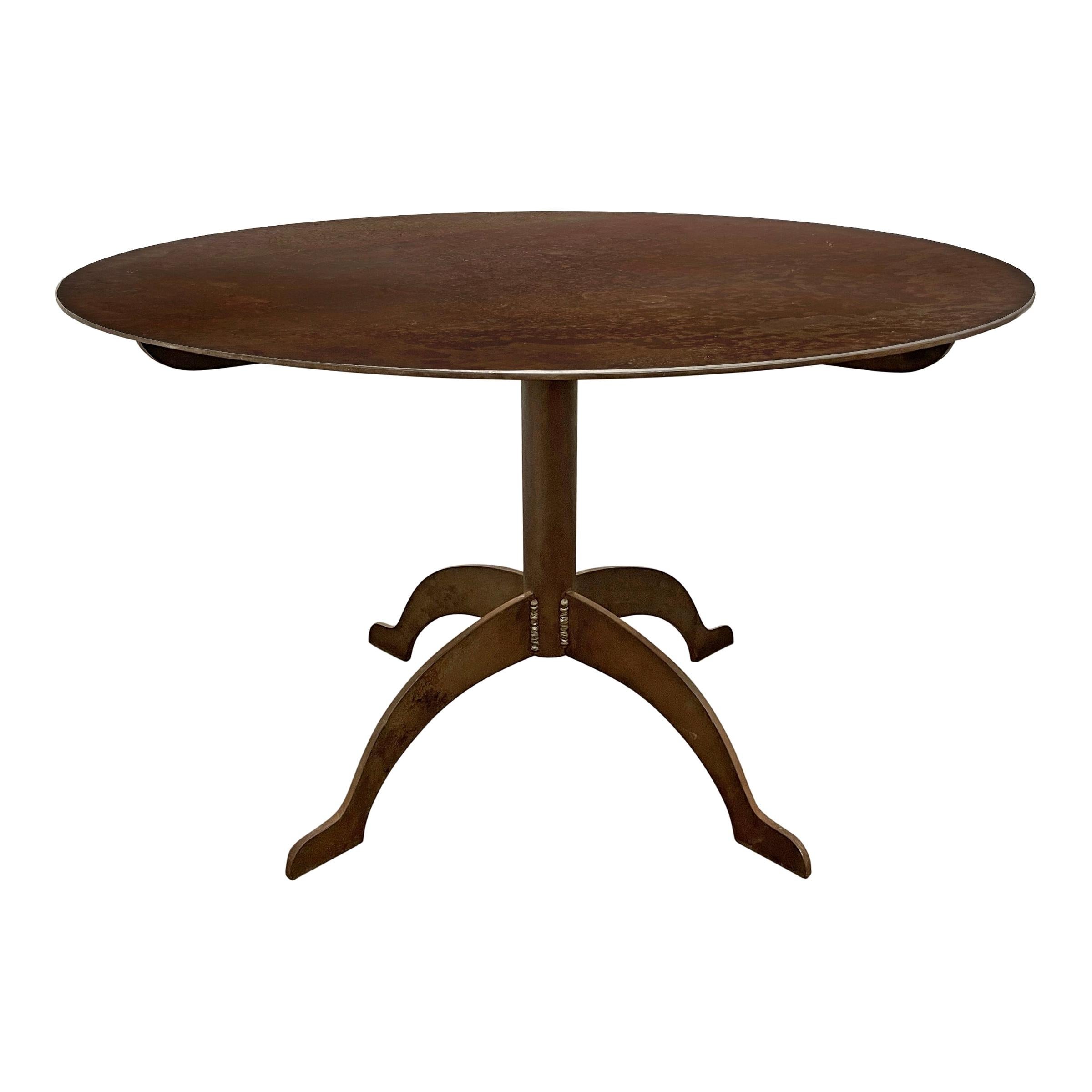 Shaker-Inspired Steel Round Dining Table