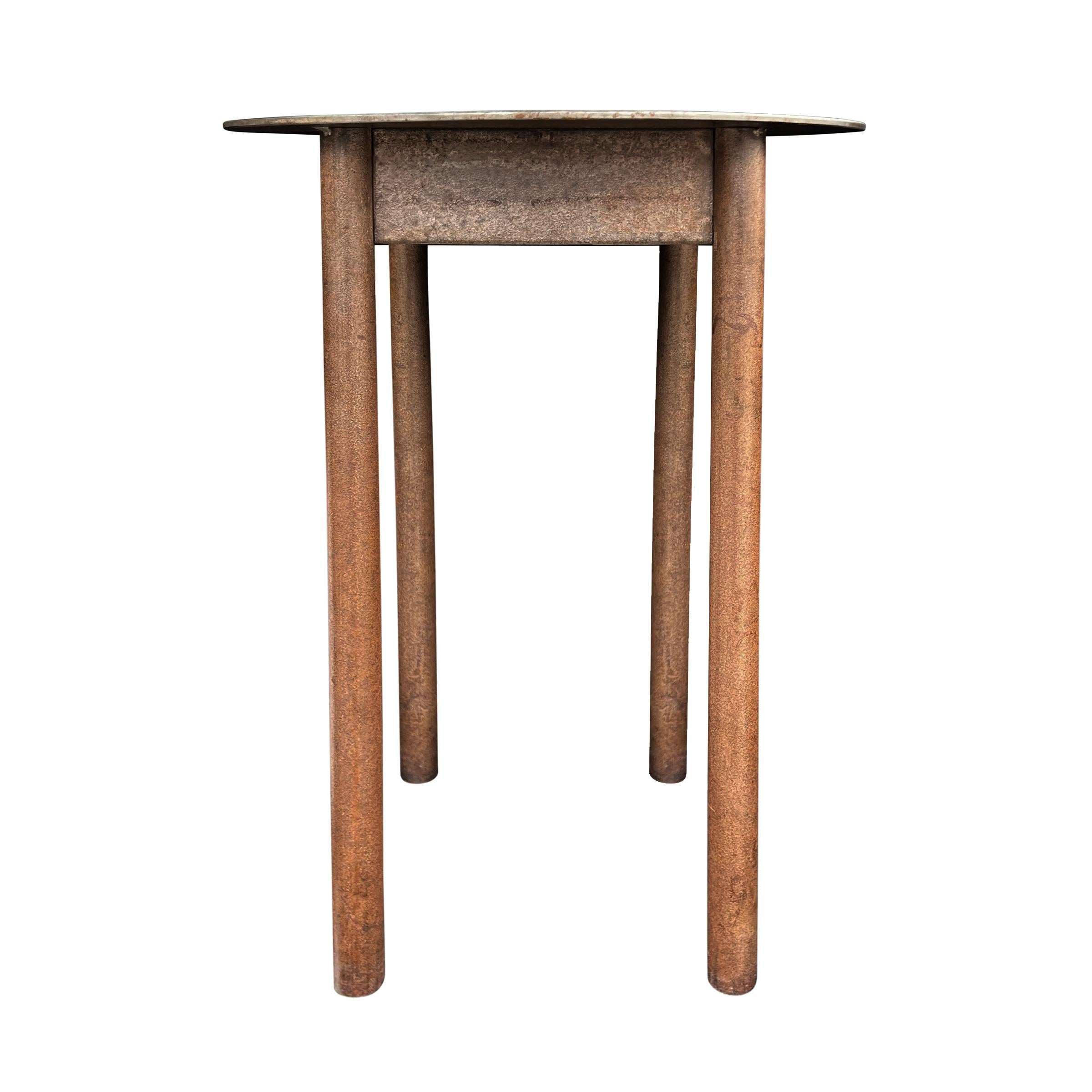 American Shaker-Inspired Steel Side Table For Sale