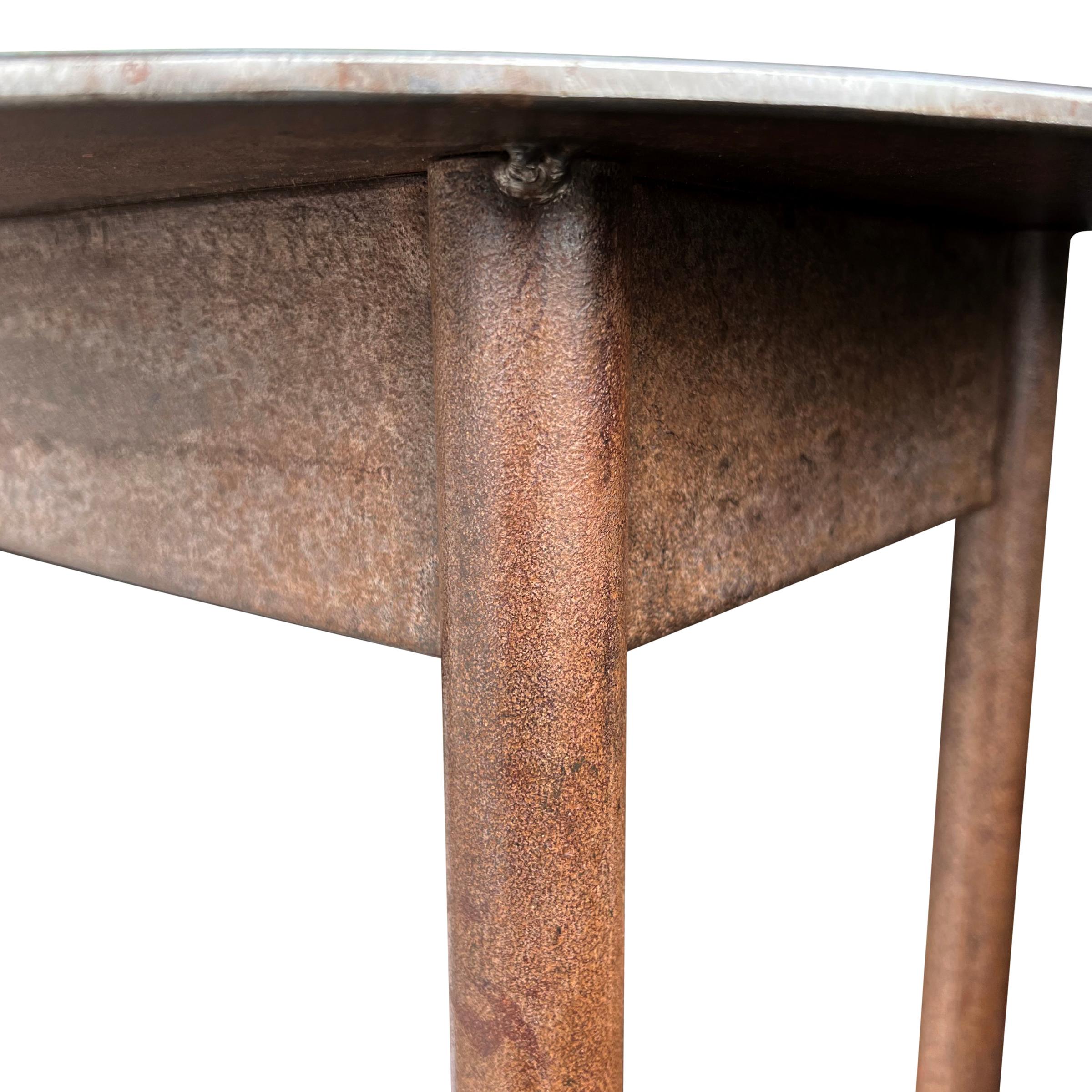 Shaker-Inspired Steel Side Table For Sale 1