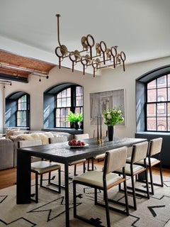 SHAKER Side Chair by AMBROZIA, Cowhide, Leather, Metal & Walnut frame