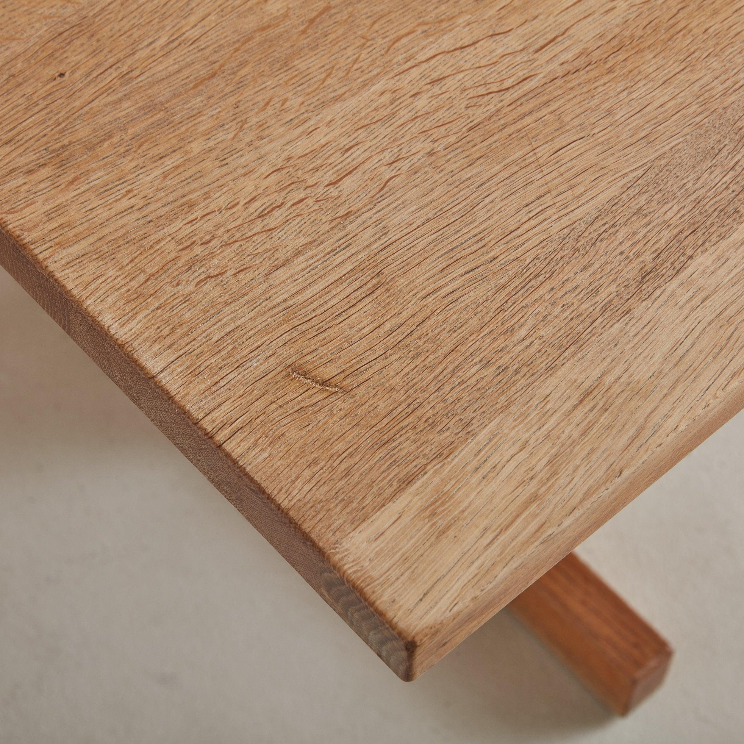 Chêne Table de salle à manger en Oak Shaker par Hans J. Wegner pour Andreas Tuck, Danemark, années 1960 en vente