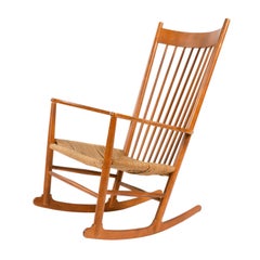 Retro 1970s Danish Shaker Rocking Chair by Hans J. Wegner