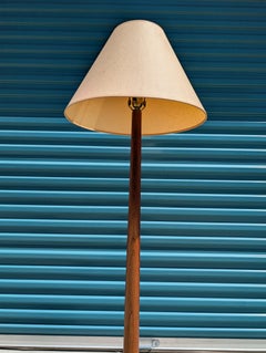 Lampada da terra scultorea in legno massello stile Shaker, ciliegio, di Shaker Workshops, anni '70 circa