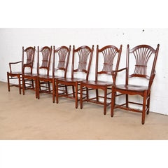 Shaker Solid Cherry Wood Dining Chairs, Set of Six