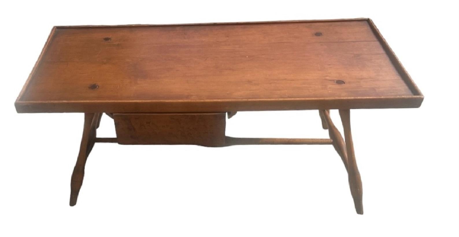 Wood Shaker Style Coffee Table  For Sale