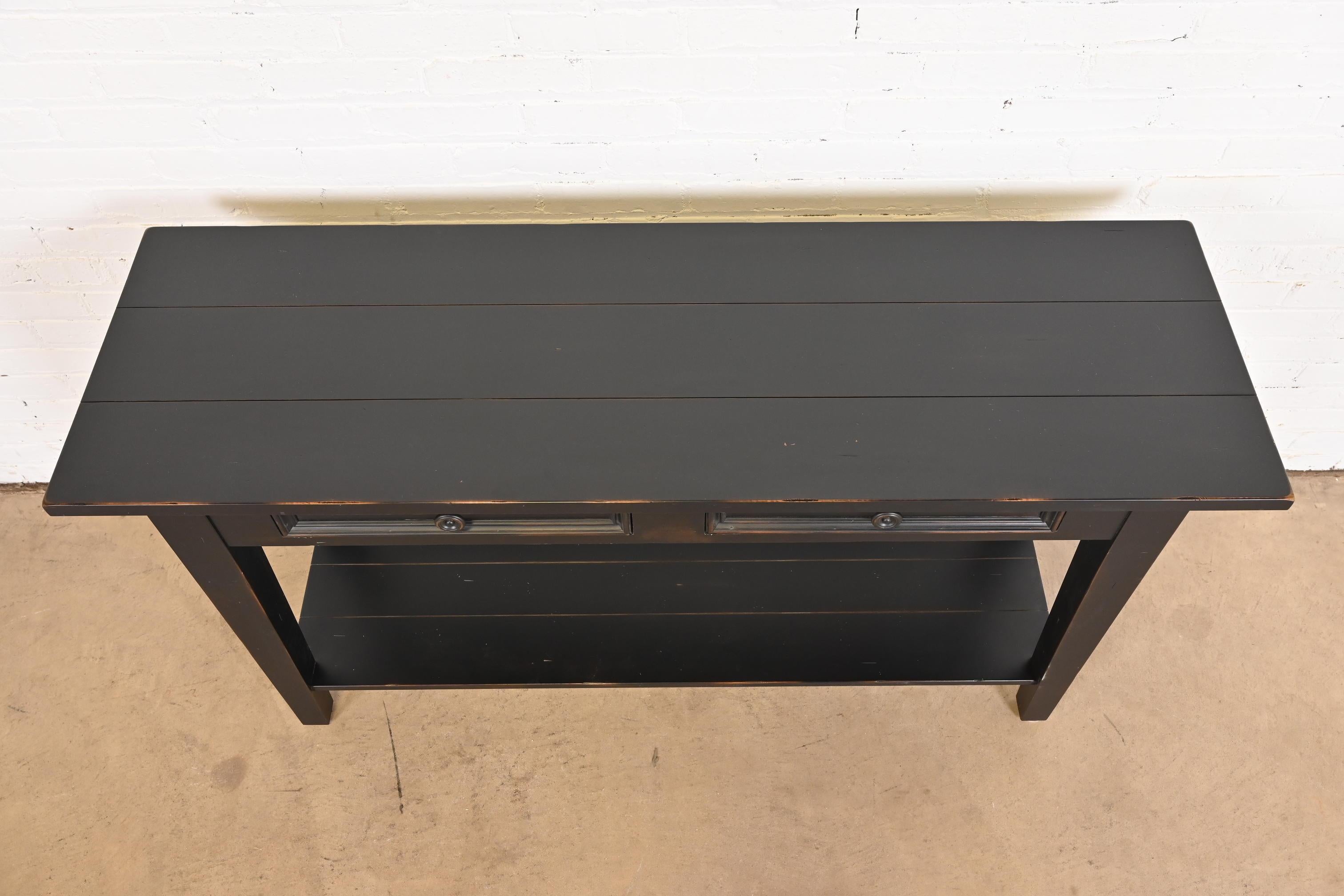 Shaker Style Ebonized Maple Sideboard Buffet Server or Console Table For Sale 9