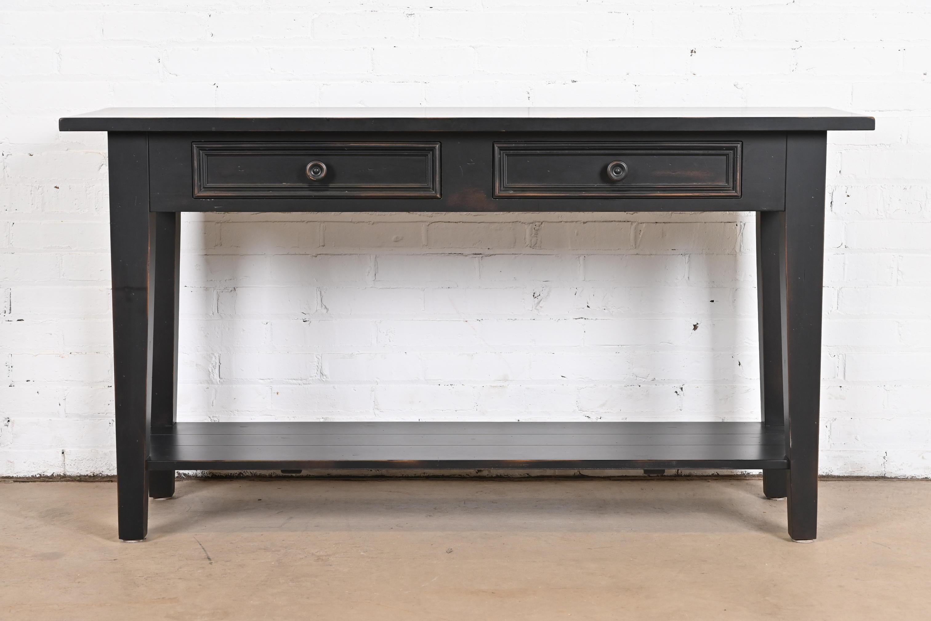 American Shaker Style Ebonized Maple Sideboard Buffet Server or Console Table For Sale