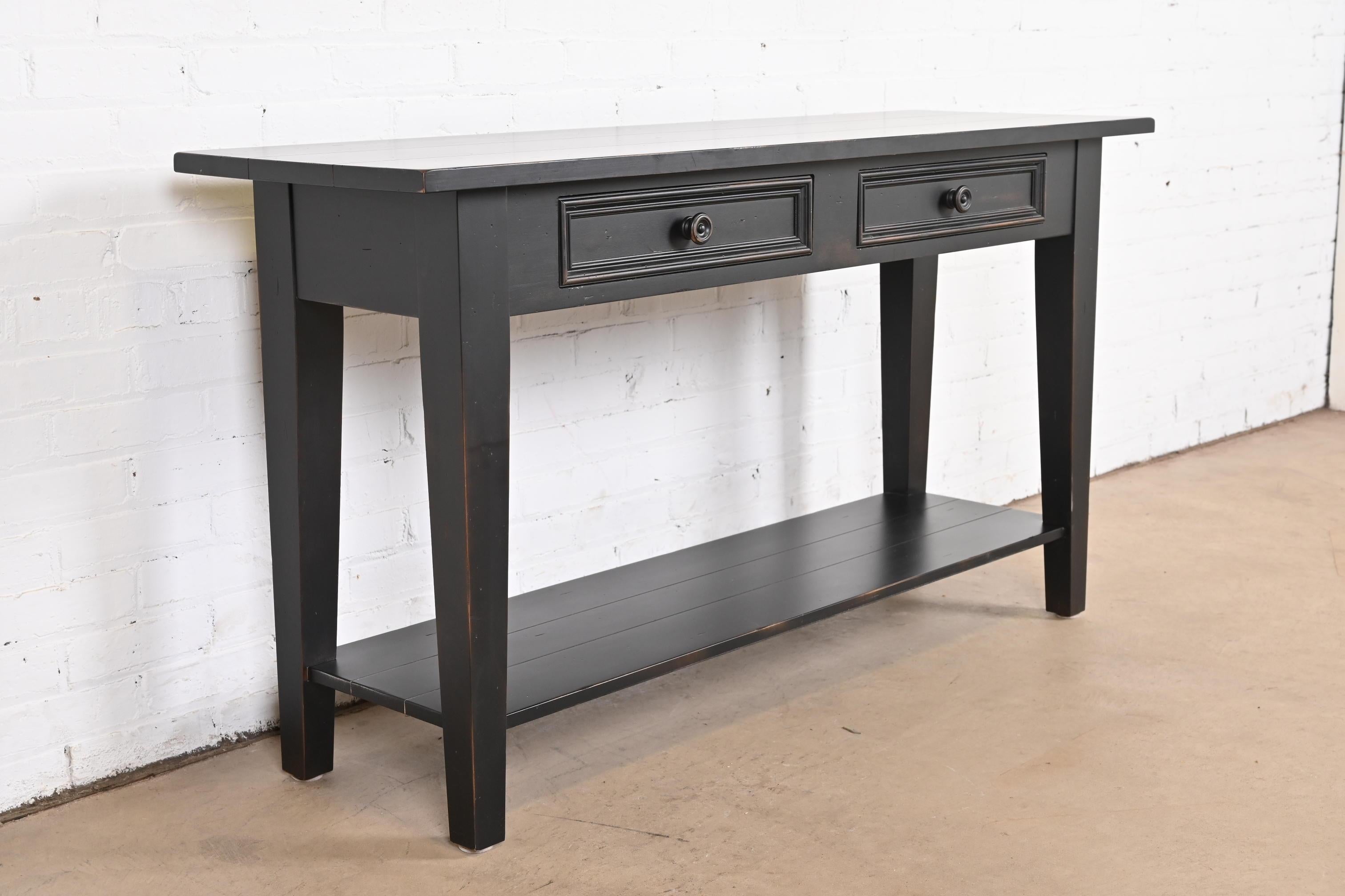 Shaker Style Ebonized Maple Sideboard Buffet Server or Console Table For Sale 1