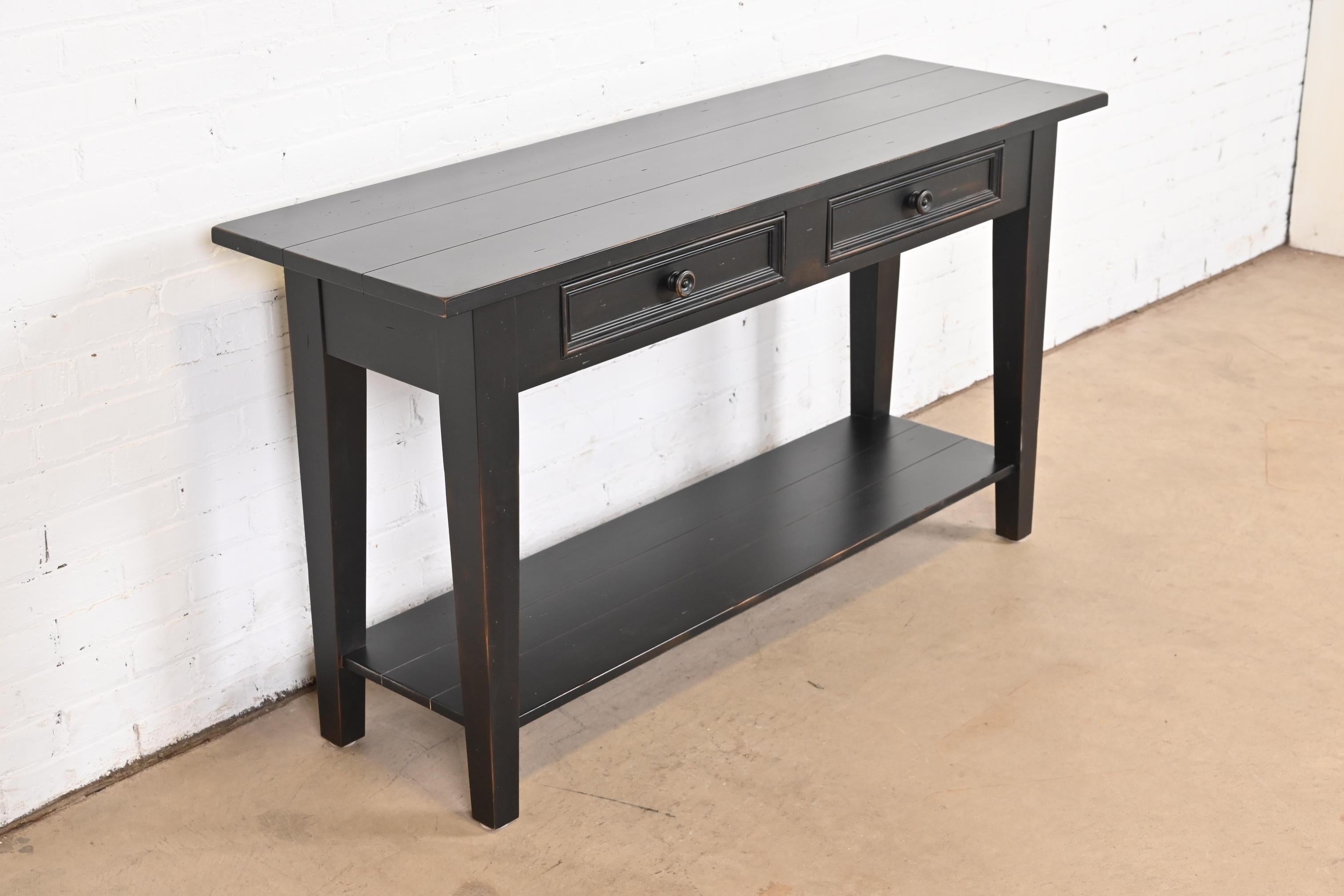 Shaker Style Ebonized Maple Sideboard Buffet Server or Console Table For Sale 2