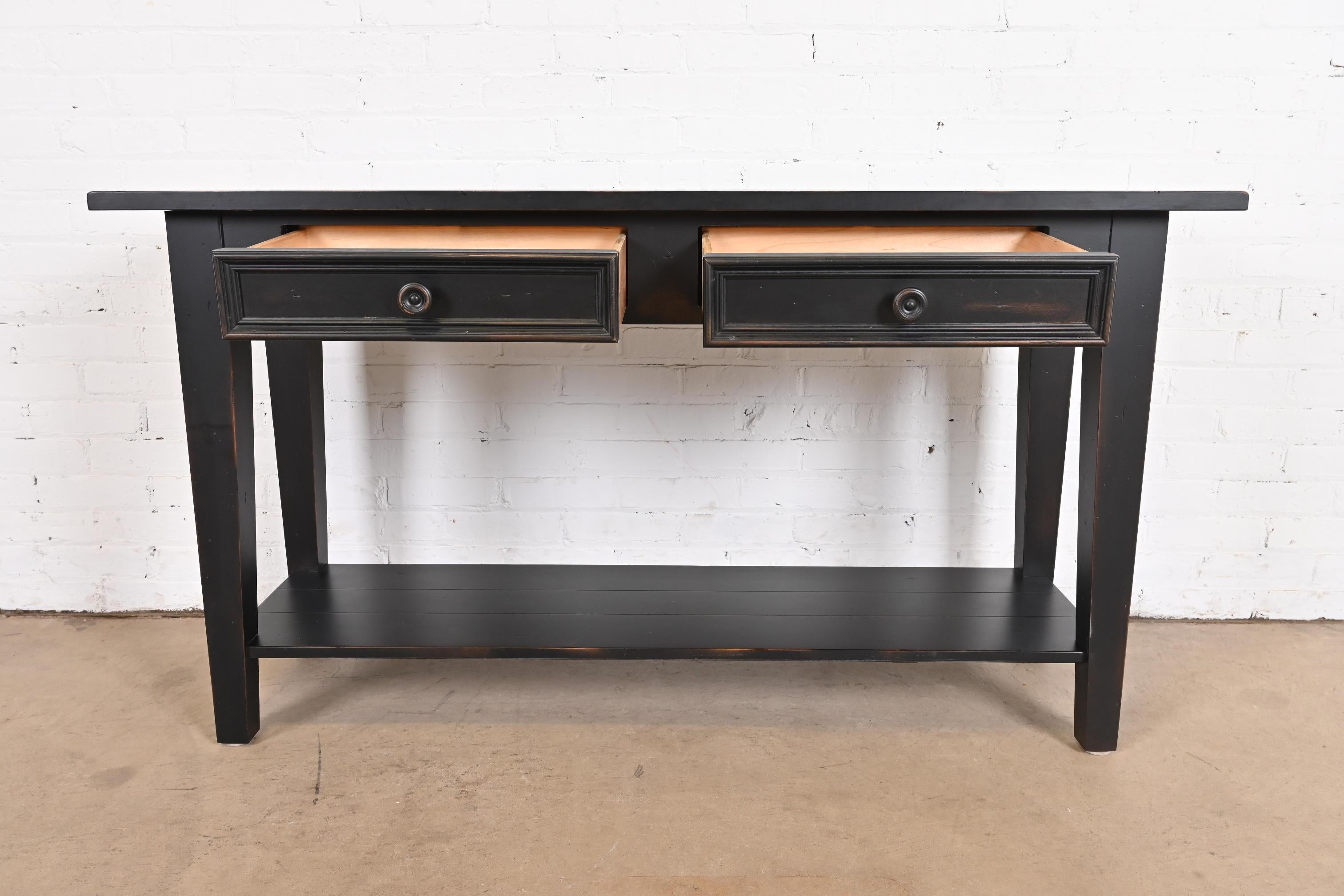 Shaker Style Ebonized Maple Sideboard Buffet Server or Console Table For Sale 3
