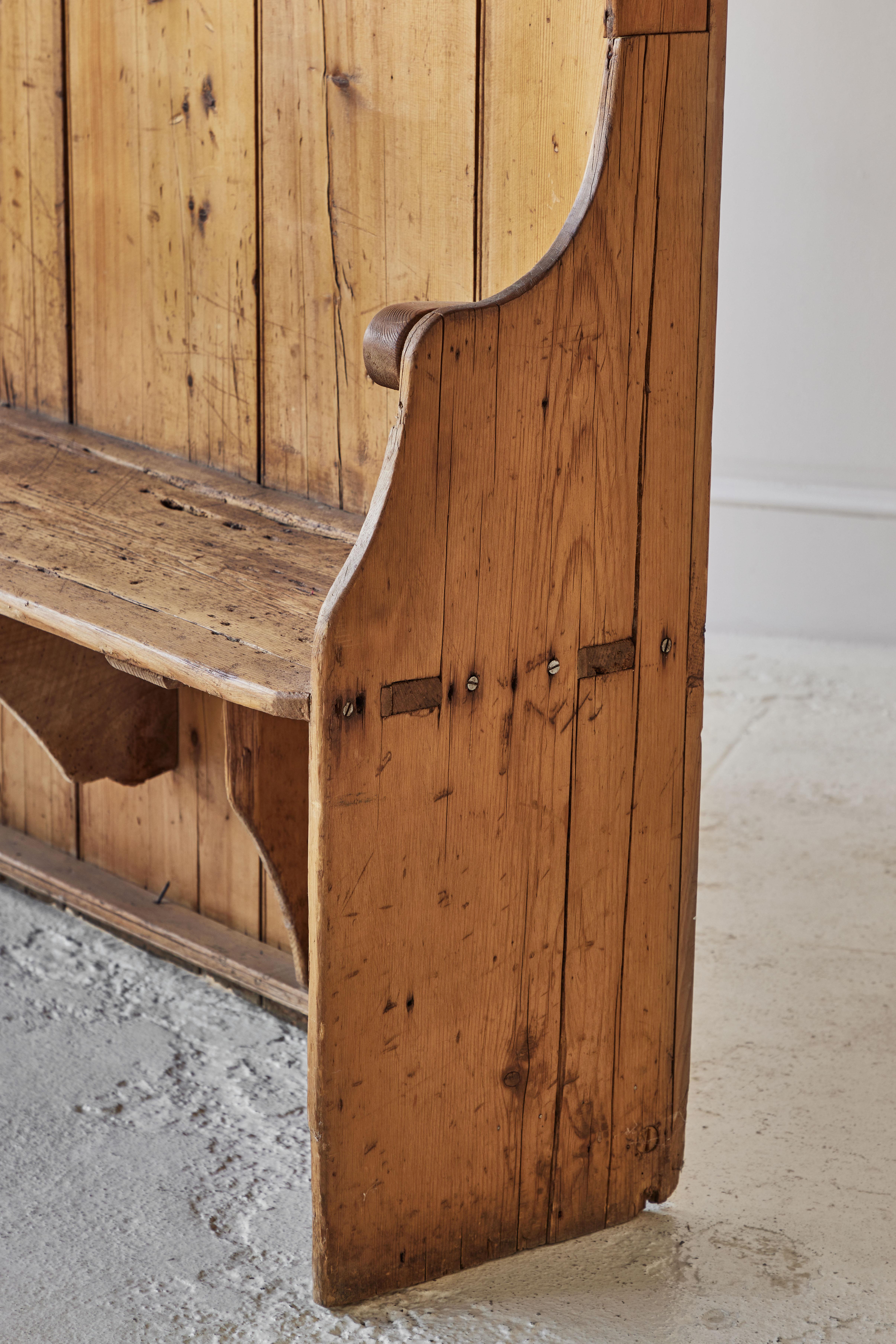 20th Century Shaker Style high Back Bench