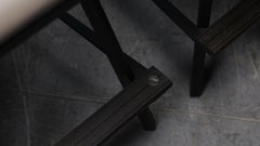 Shaker Thekendrehstuhl, von AMBROZIA, Macchiato Shearling, Leder & OAK