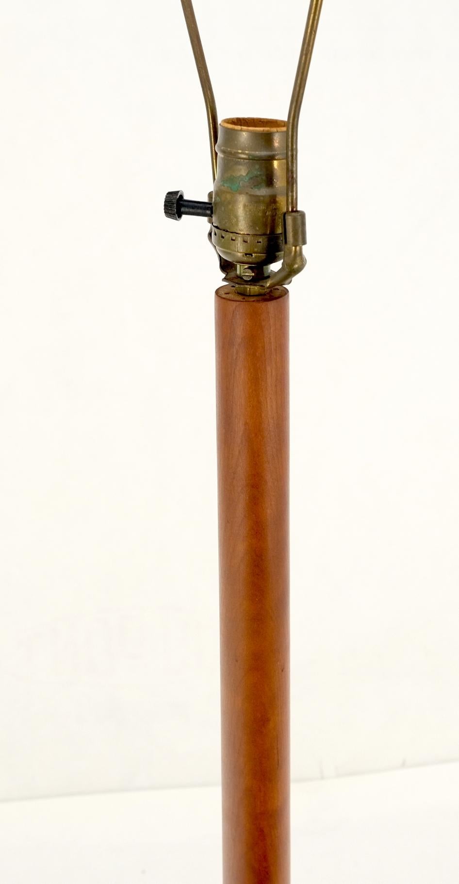 Mid-Century Modern Shaker Turned Solid Cherry Floor Lamp