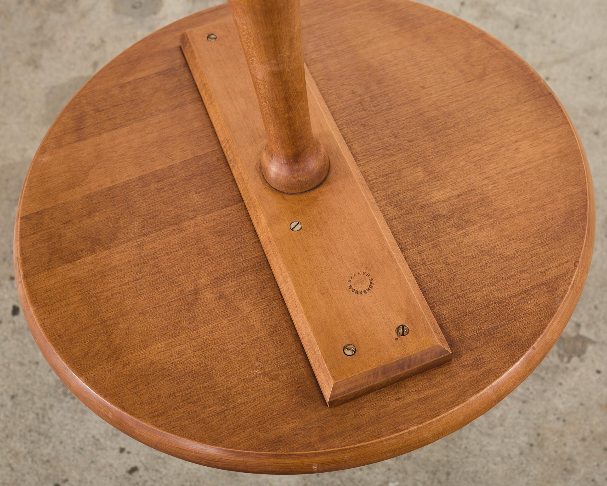 Shaker Workshops Fruitwood Tripod Drinks Pedestal Table 6