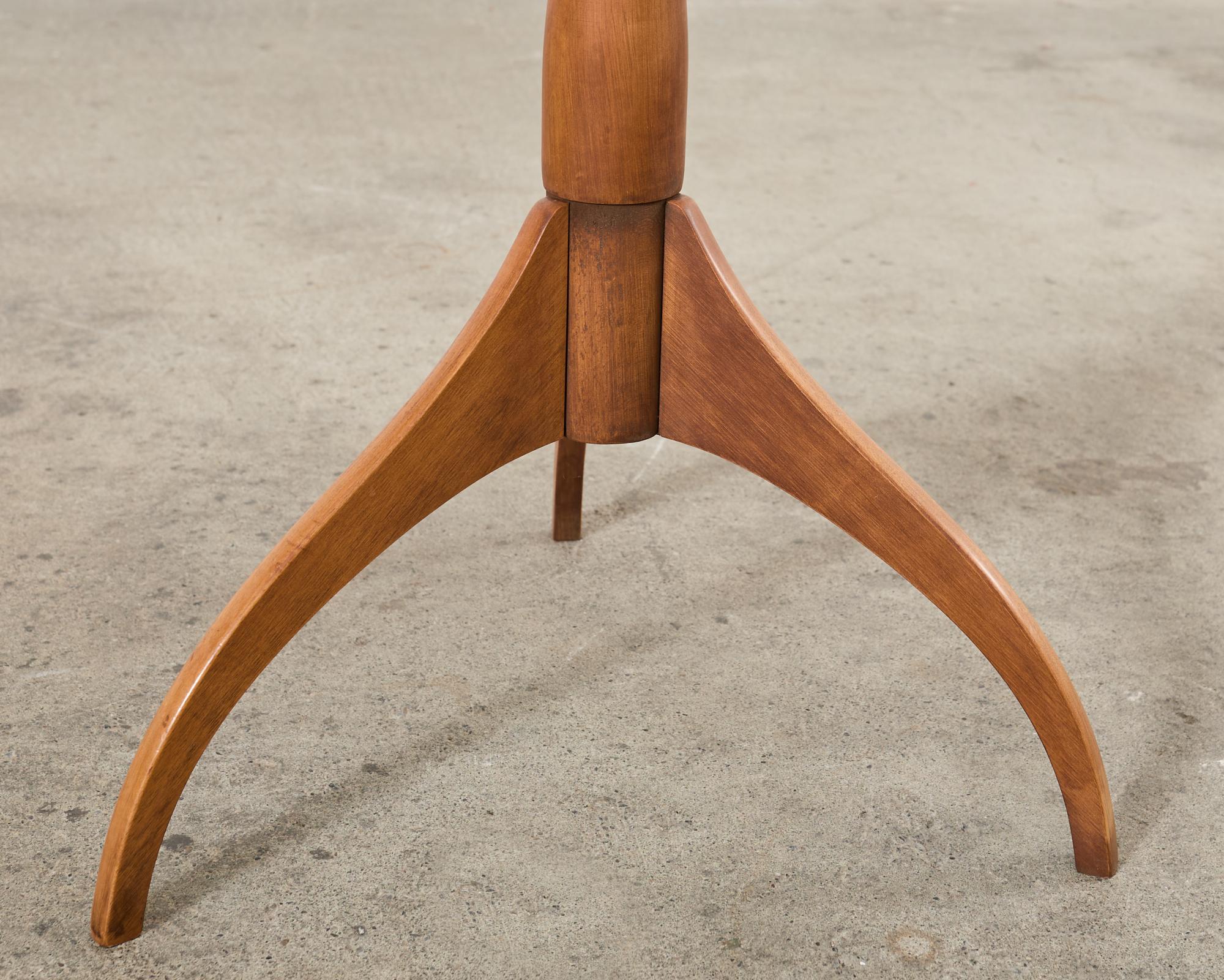 Hand-Crafted Shaker Workshops Fruitwood Tripod Drinks Pedestal Table