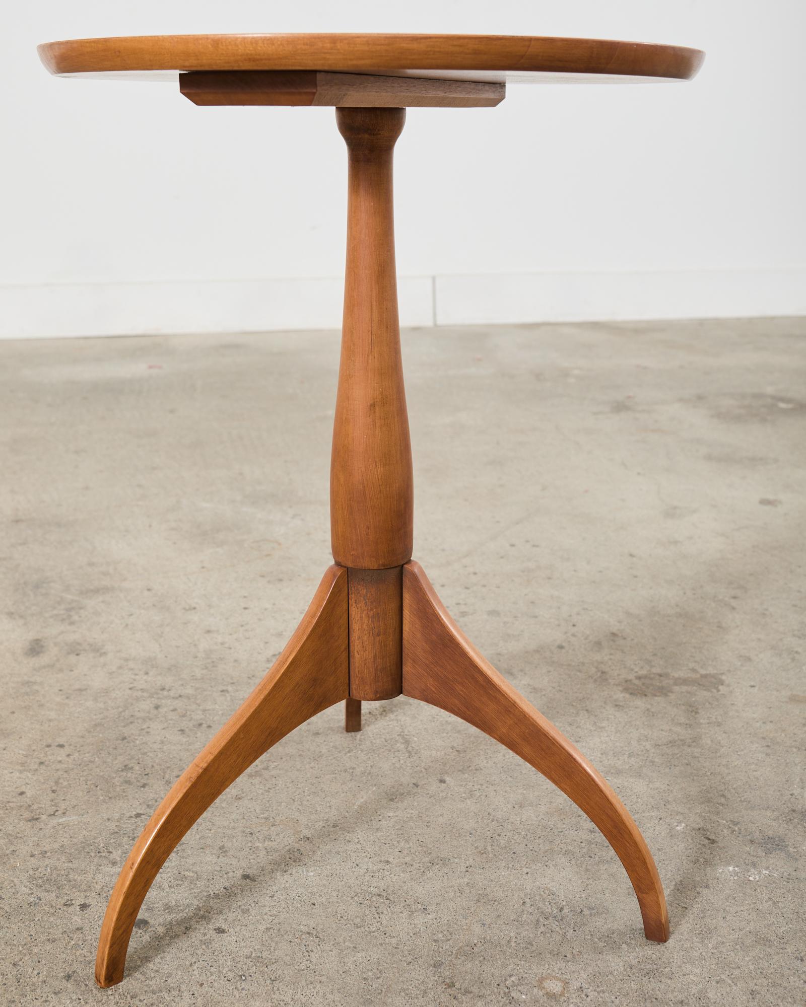 20th Century Shaker Workshops Fruitwood Tripod Drinks Pedestal Table