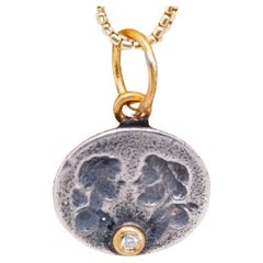 Shakespeare
s, Romeo and Juliet, Charm Amulet Pendant Necklace with Diamonds, 24