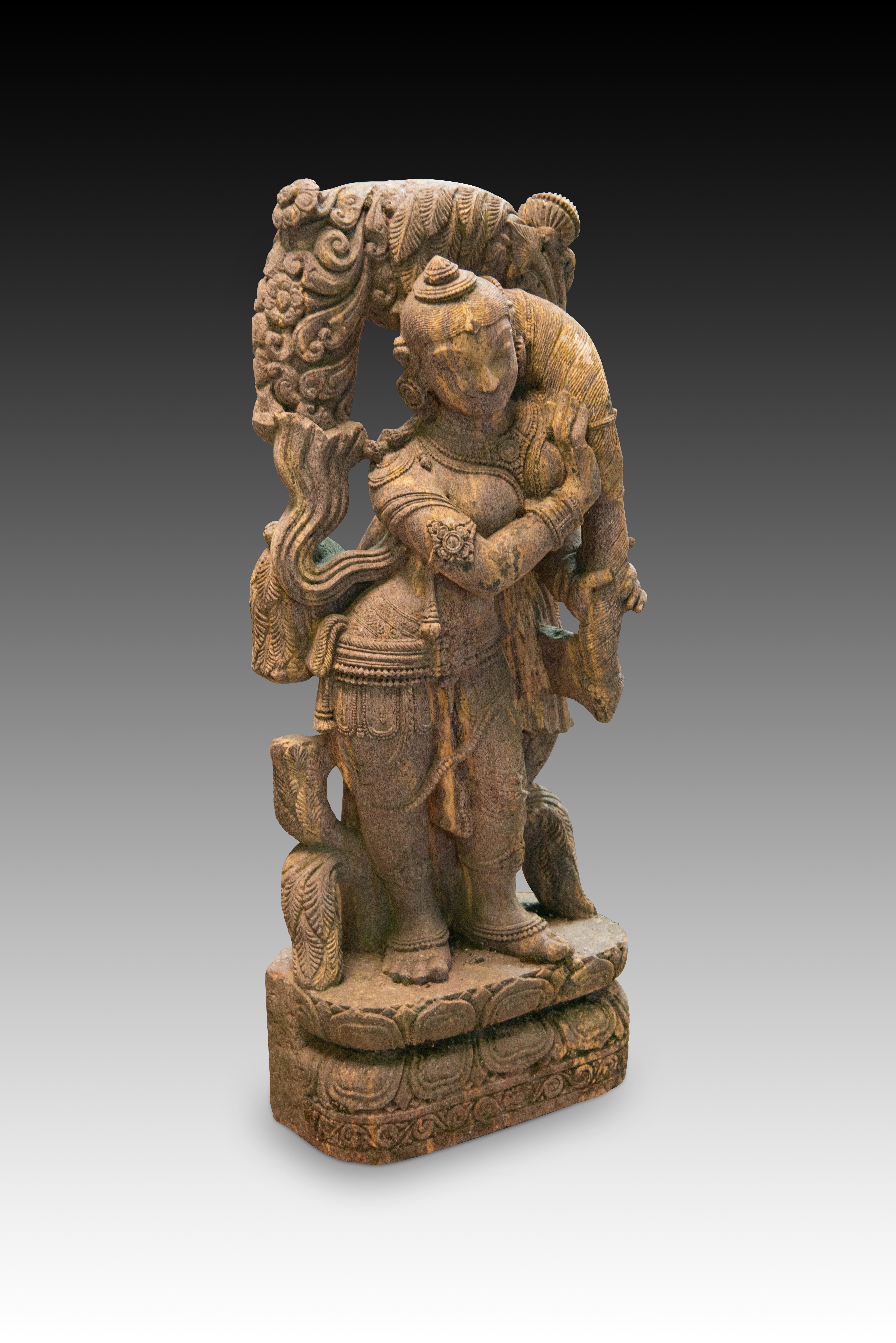  Shalabhanjika, femme ou yakshi avec arbre. Pierre sculptée. École hindoue, 20e siècle.

 Dans l'art indien, salabhanjika ou shalabhanjika désigne, entre autres, l'image d'une femme ou d'une yakshi (sorte d'esprit féminin lié à la nature) à côté