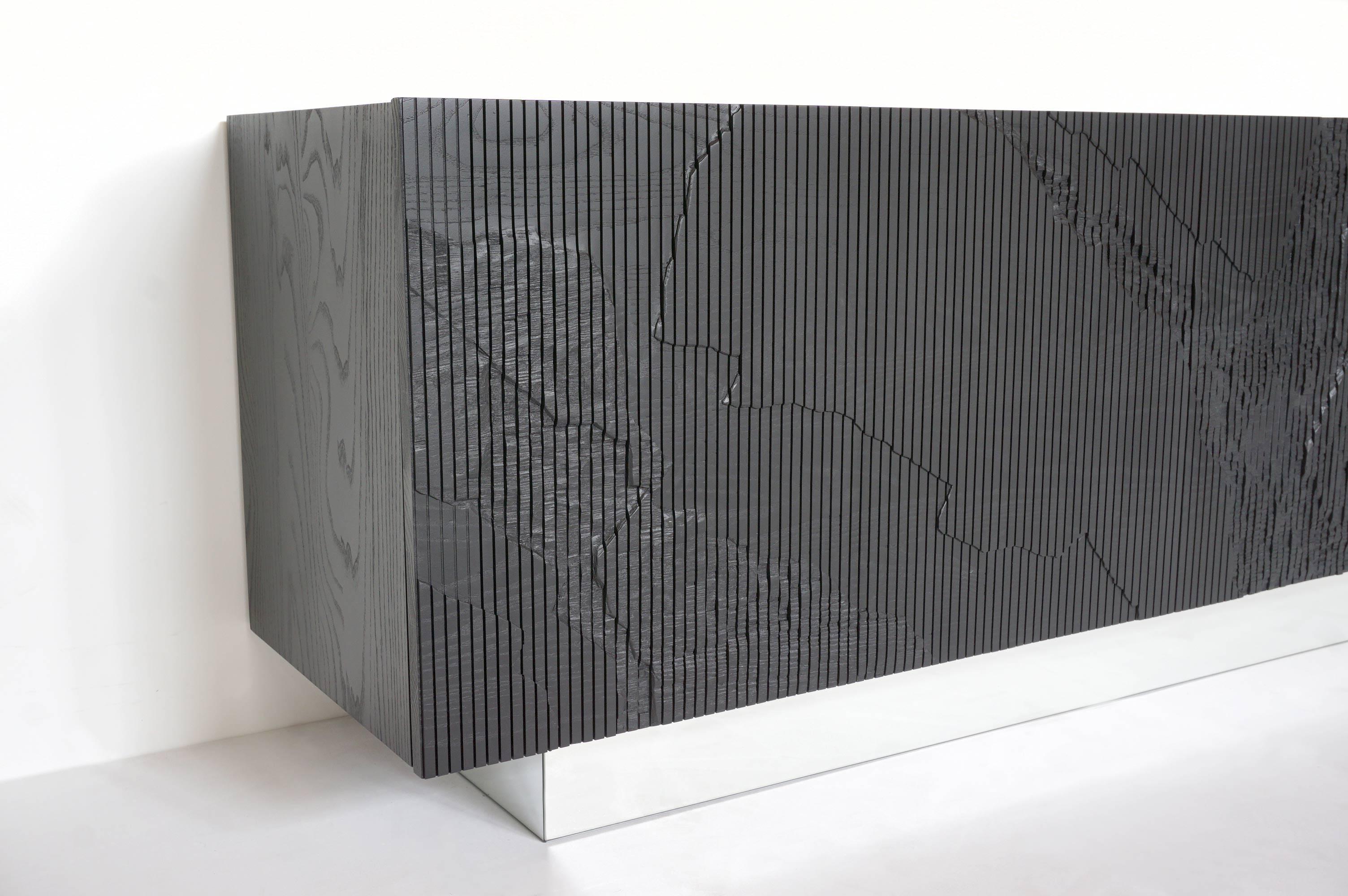 Blackened Shale Low Credenza (72