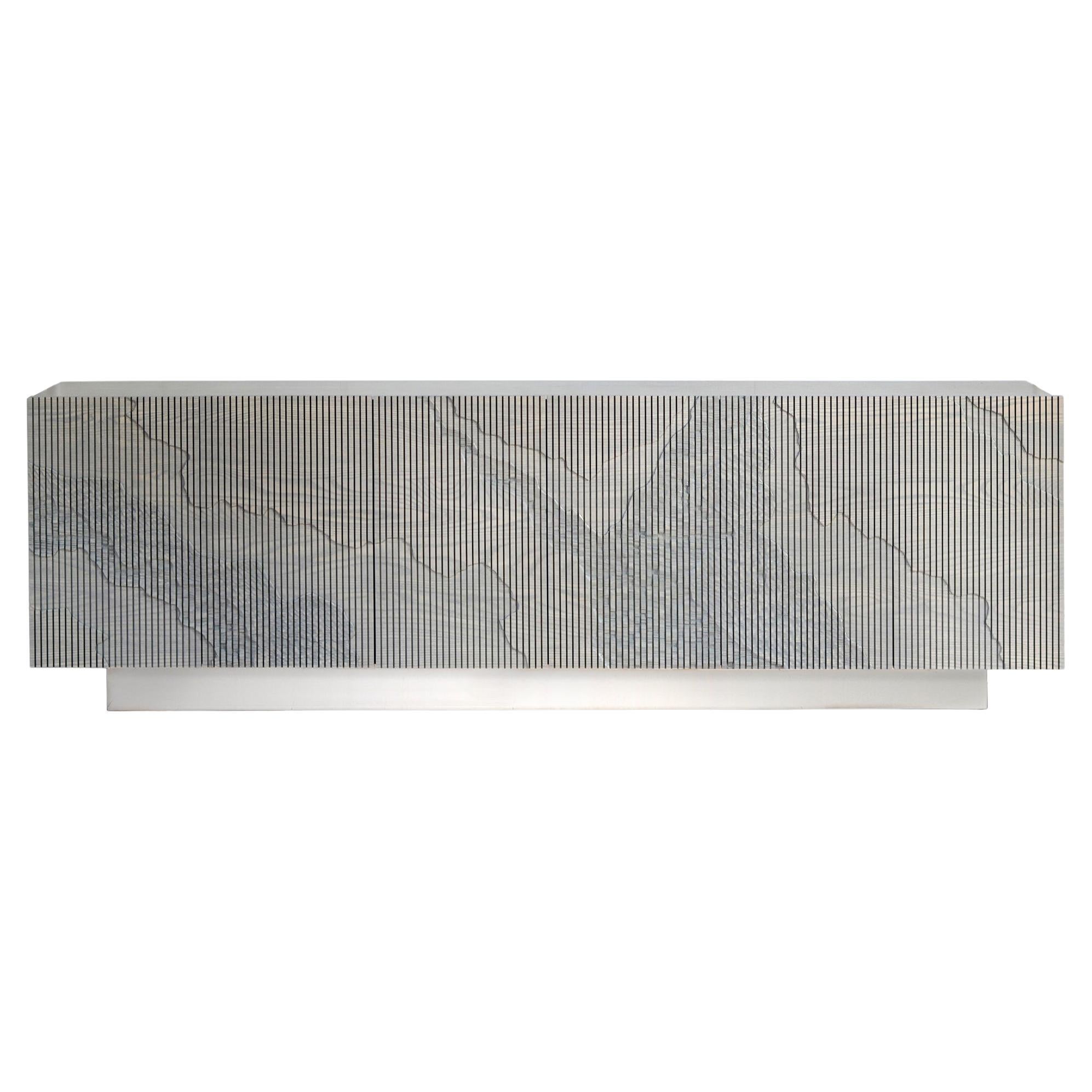 Shale Low Credenza in Grey by Simon Johns