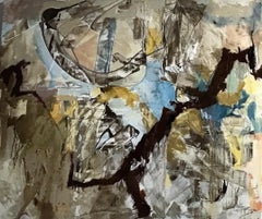 "Shale Split, " 2024 Abstract 9.5Ft. Painting by Kathi Robinson Frank
