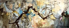 "Shale Split, " 2024 Abstract 9.5Ft. Painting by Kathi Robinson Frank
