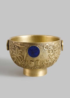 Shalimar Champagne Bucket Large in Brass & Semi Precious Stone