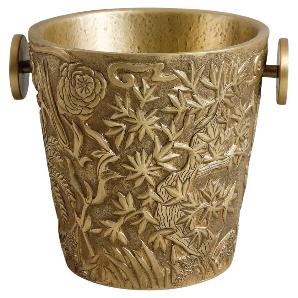 Shalimar Champagnerkübel klein aus Messing und A. Stone (Halbedelstein)