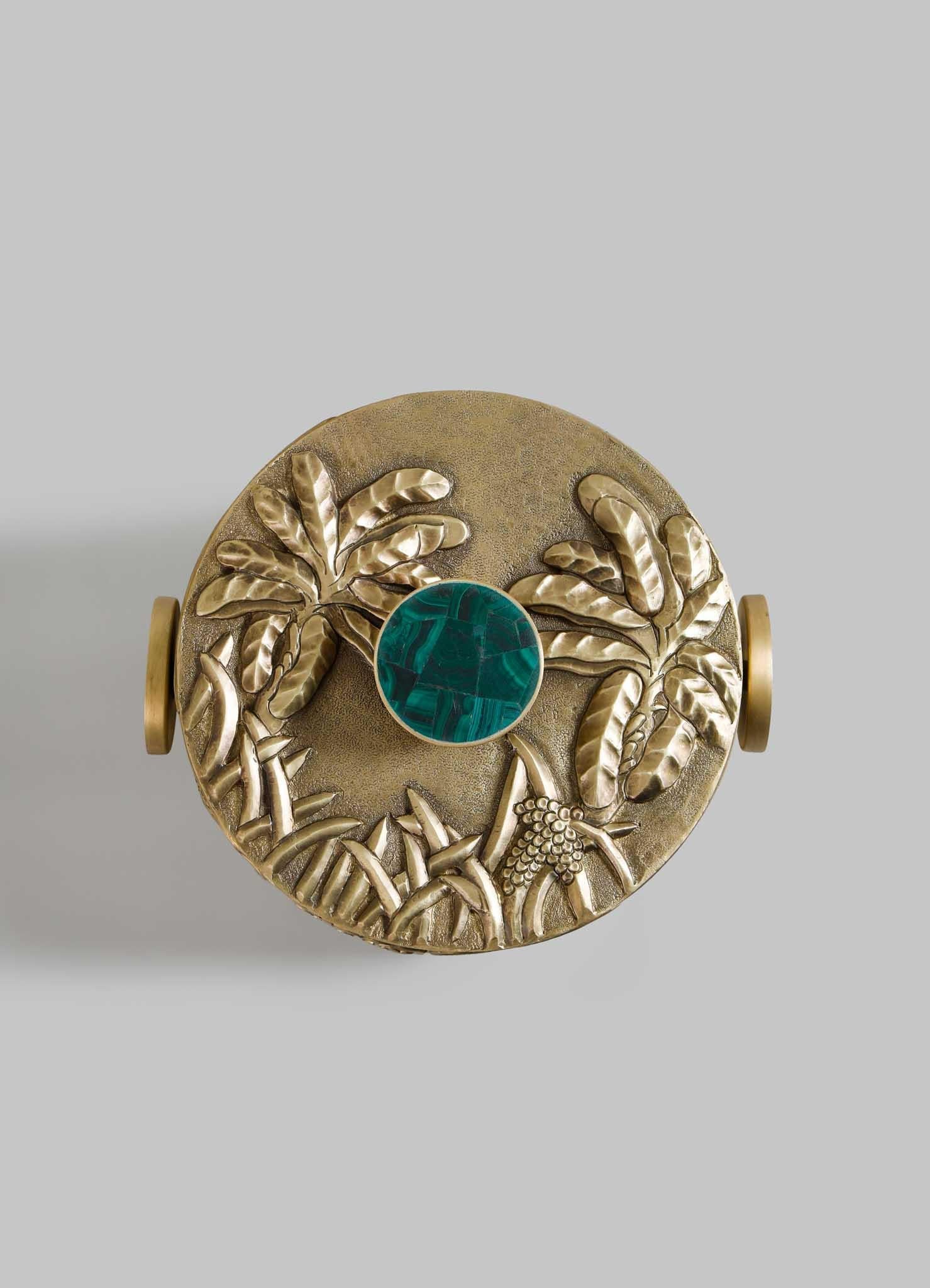 Großer Shalimar Eiskübel aus Messing und Halbedelsteinen, Viya von Vikram Goyal im Angebot 3