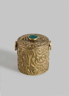 Shalimar Ice Bucket Large in Brass & Semi Precious Stone, Viya by Vikram Goyal