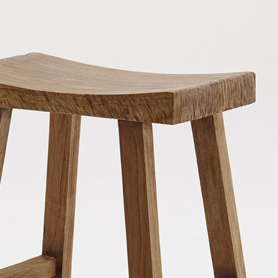 Shalk Teak High Stool In New Condition For Sale In Paris, FR