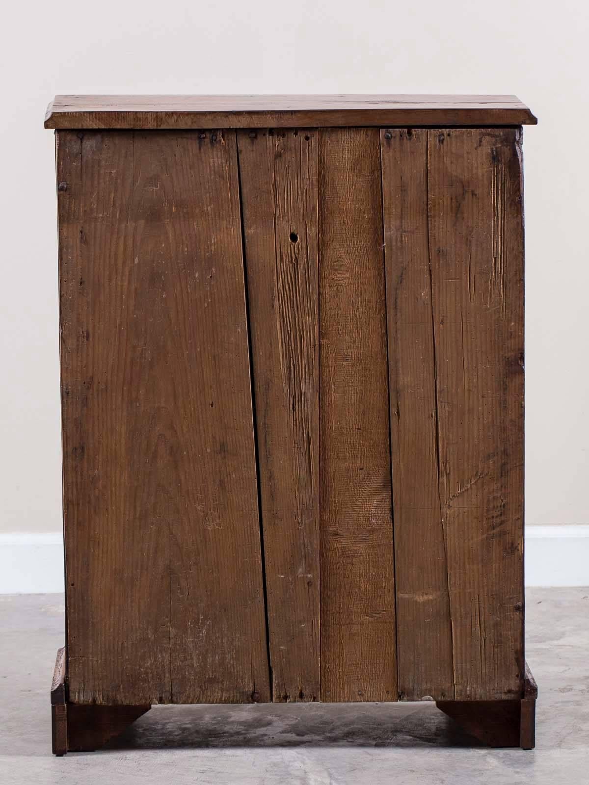 Shallow Antique French Louis XVI Walnut Cabinet, circa 1780 2