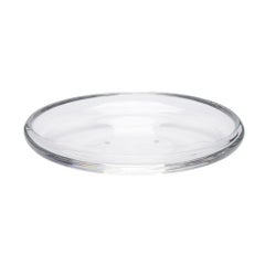 Ciotola centrale bassa in vetro soffiato con bordo a volute rovesciate di Steuben Glass, 1939 ca.