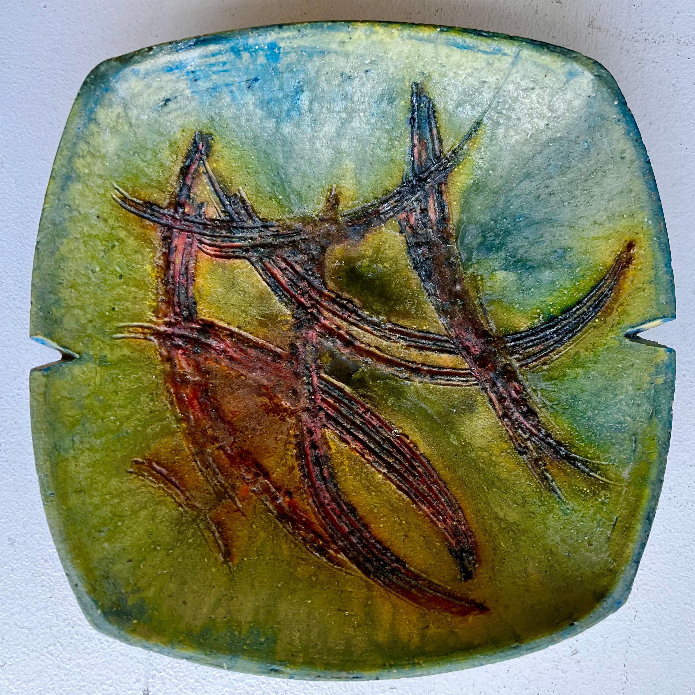 Shallow Bowl or Ashtray by Fantoni for Raymor, c. 1950 For Sale 3