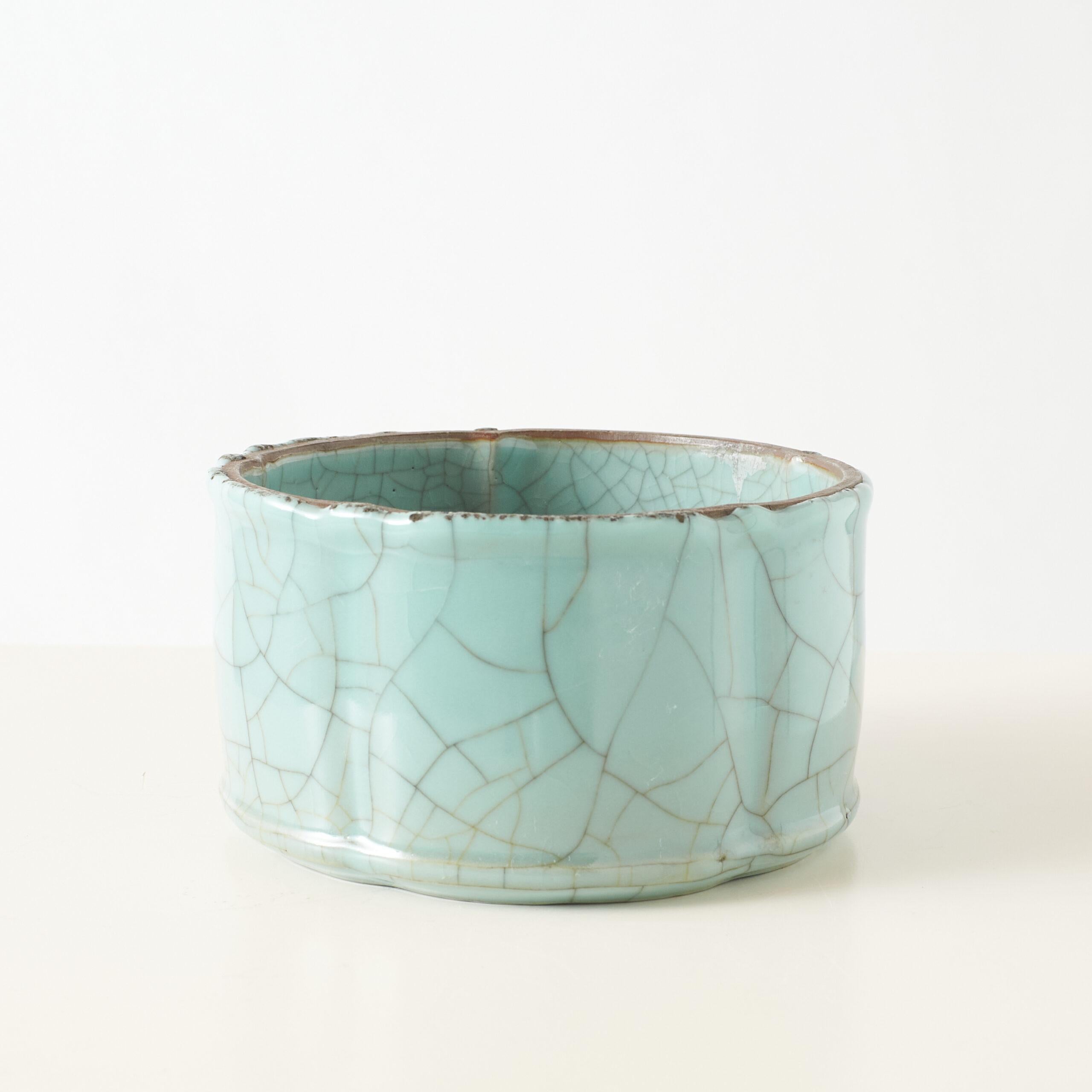 Shallow Brush Washer with Ru Blue Glaze

A shallow ceramic brush washer with a soft Ru blue glaze and a fine ice crackle pattern, made in the style of Song dynasty Ru ware.

Additional information:
Country: China
Period: 20th Century
Dimensions: