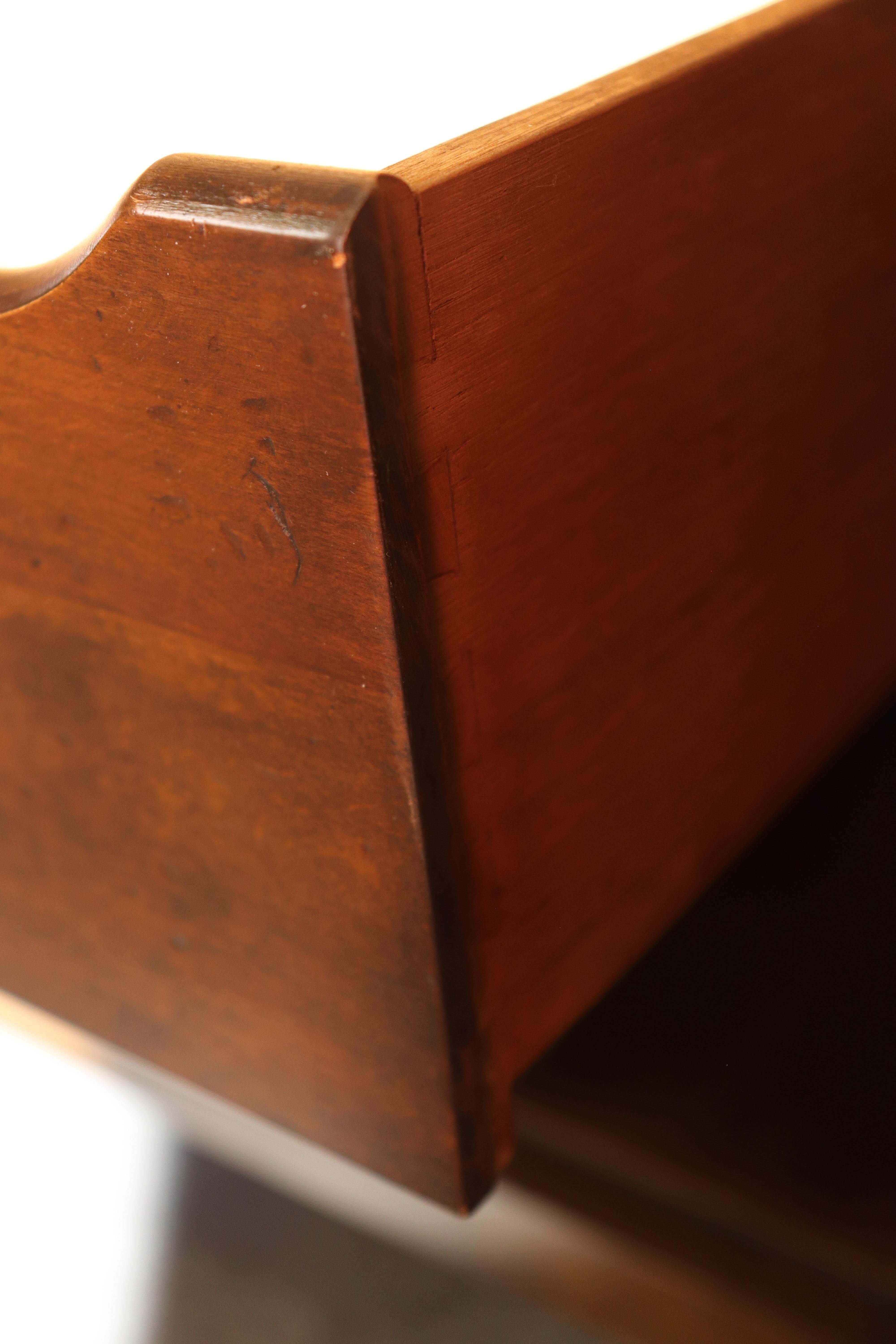 Shallow Depth Baker Furniture Directoire Figured Walnut Directoire Sideboard For Sale 8