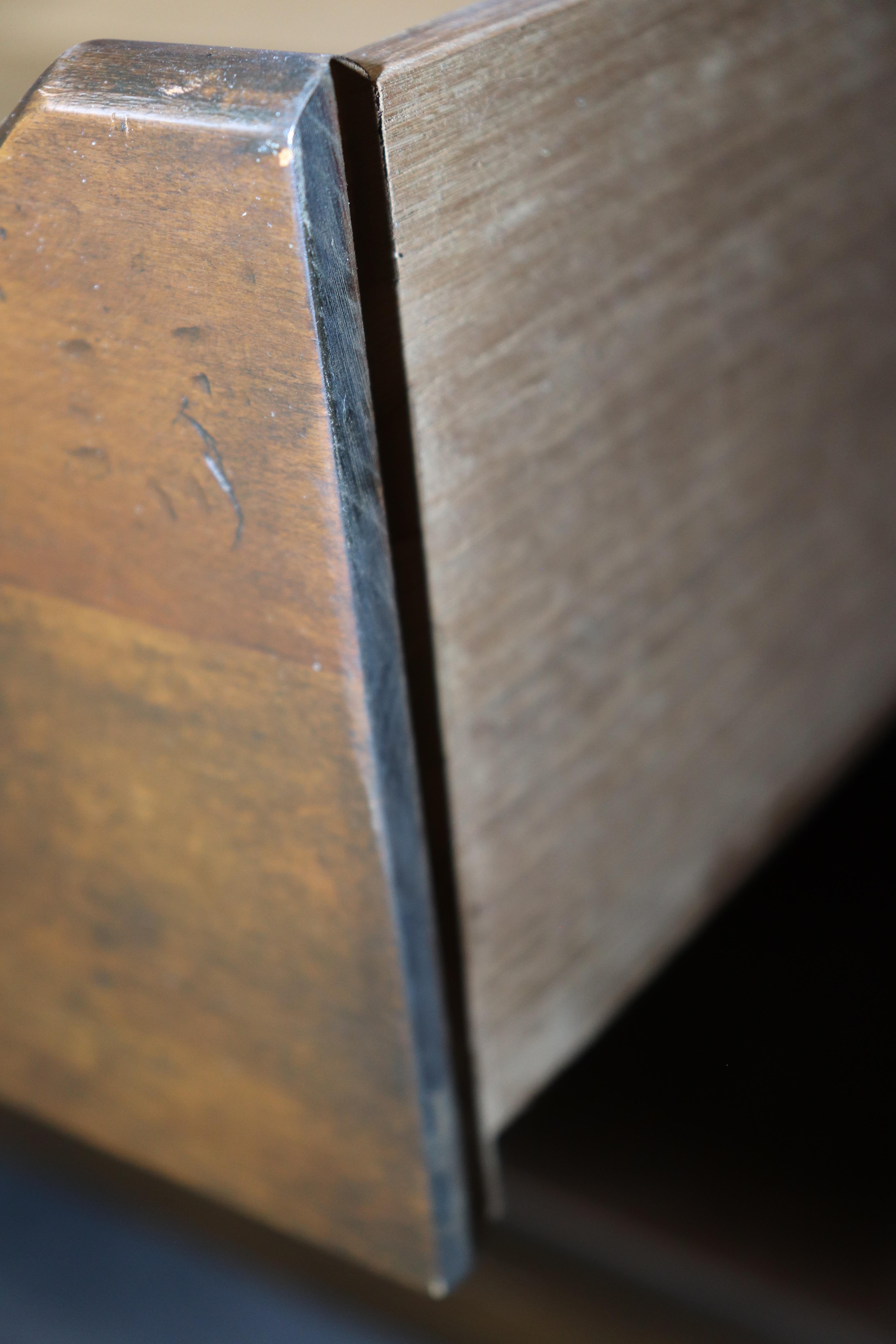 Shallow Depth Baker Furniture Directoire Figured Walnut Directoire Sideboard For Sale 9