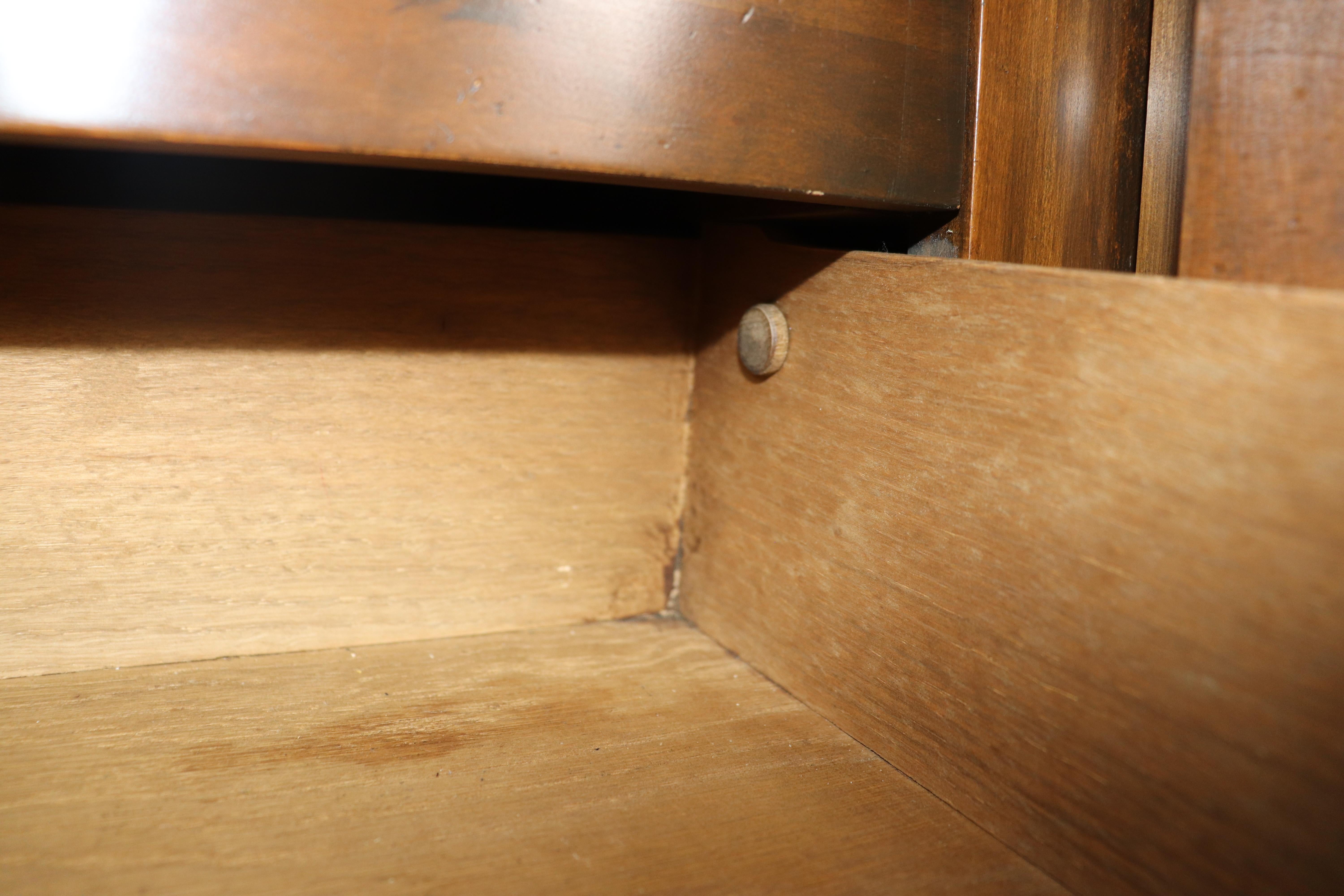 Shallow Depth Baker Furniture Directoire Figured Walnut Directoire Sideboard For Sale 10
