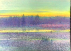 Pastellfarbenes Gemälde ""Shallow River" von Tom Perkinson