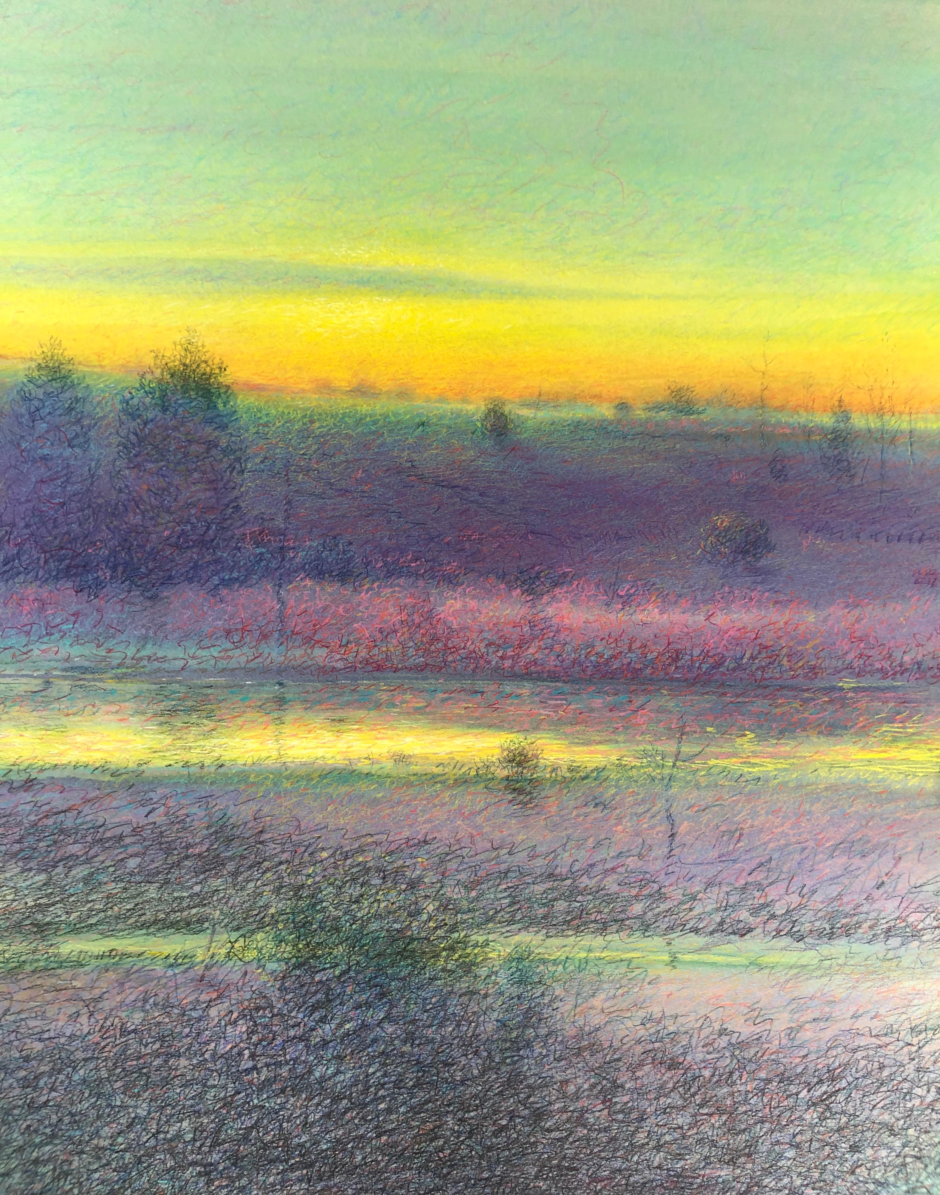 Peinture au pastel « Shallow River » de Tom Perkinson Excellent état - En vente à Wiscasset, ME