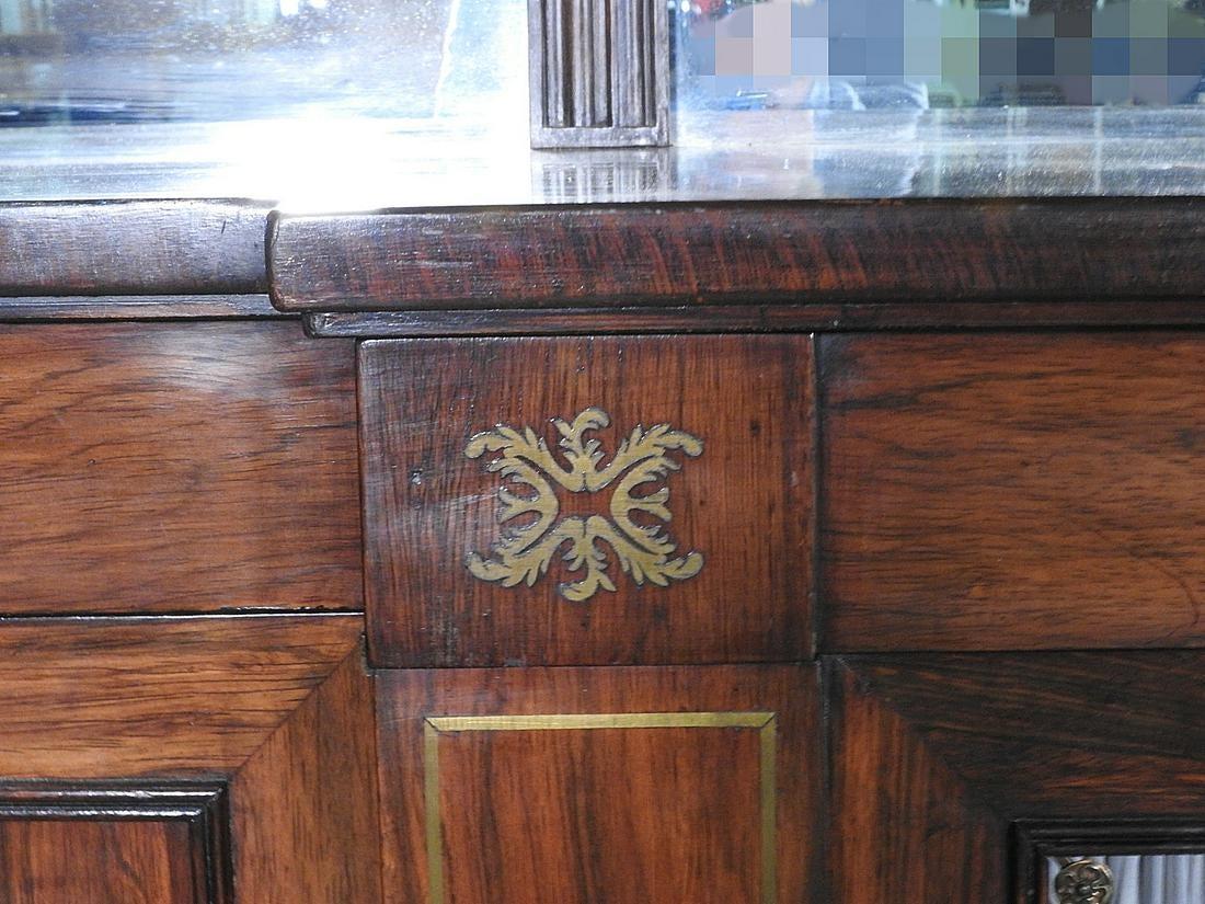 Shallow Rosewood and Bronze English Regency Huntboard Sideboard Buffet C1840 3
