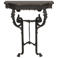 Shallow Spanish Revival Wrought Iron Console '11199'